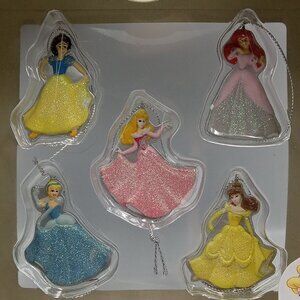 Disney Princess Christmas Ornaments Belle, Snow White, Cinderella, Ariel, Aurora